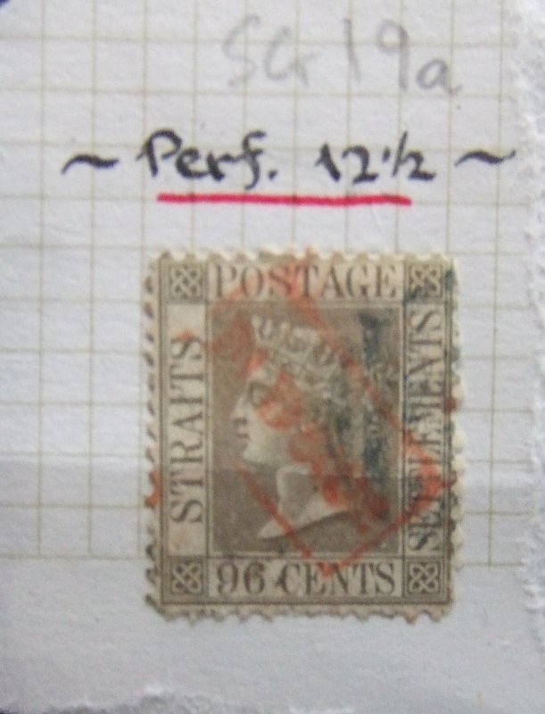 Straits QV 1867 96c grey SG19a CV £200