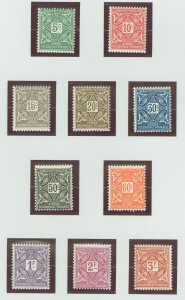 Burkina Faso (formerly Upper Volta) #J11-J20 Unused Single (Complete Set)