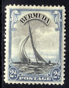 Bermuda 1936 - 47 KGV 2d Black & Pale Blue MM SG 101 ( R1242 )