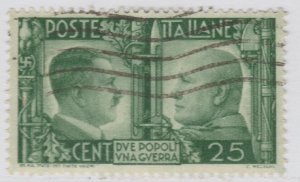 Italy Kingdom Italian-German Brotherhood of Arms 1941 25c Used Stamp A19P48F947