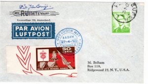 Belgium 1960 Scout Rocket Mail Baden Powell II