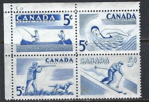 Canada 368a MOG BLOCK OF 4 [D1]