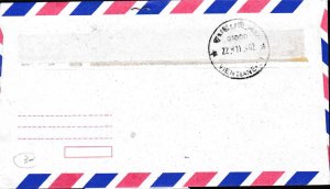 Laos 1962 Airmail Envelope Domestic use  Xieng Khouang to Vientiane VF