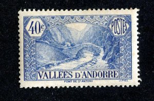 1932 French Andorra Sc # 33 mlh* cv. $12 ( 2495 WX )