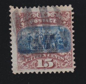 US 118 1869 15c Columbus Used F-VF SCV $800 