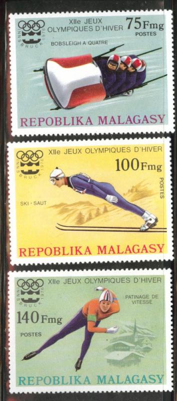 Madagascar Malagasy Scott 538-540 MNH**  1975 Olympic set