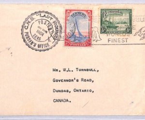 BERMUDA KGVI Cover *CNS LADY RODNEY* Maritime 1948 Superb SHIP Cachet YA139