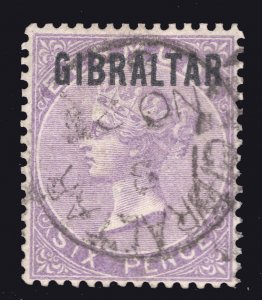 MOMEN: GIBRALTAR SG #6 1886 USED £225 LOT #66926*