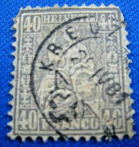 SWITZERLAND  1867  -  SCOTT # 58    USED     (LL)