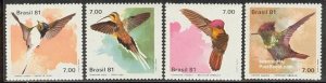 Brazil MNH Set Of Birds 1981
