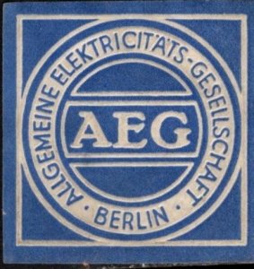 Vintage Germany Poster Stamp General Electric Company Berlin