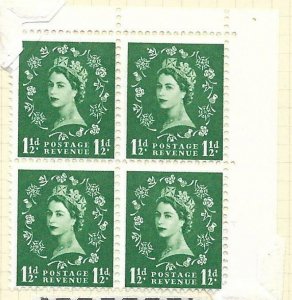 S29h 1½d Wilding Multi Crowns listed variety - daffodil flaw UNMOUNTED MINT 