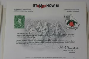 STAMPSHOW APS Philatelic Society Expo club Souvenir card lot 79 81 91 92 1993