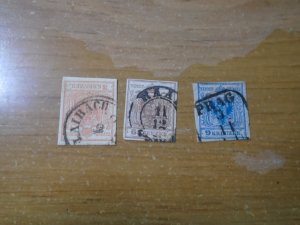 Austria  #3-5  used