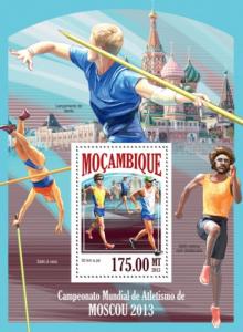 MOZAMBIQUE 2013 SHEET ATHLETICS CHAMPIONSHIP OF MOSCOW SPORTS