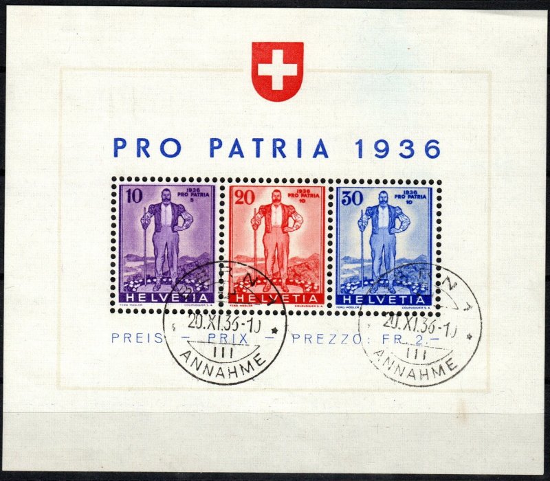 Switzerland #B80 F-VF Used CV $240.00 (X2905L)