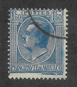 Monaco  Scott 85 Used 1.50fr Prince Louis II stamp 2017 CV $1.90