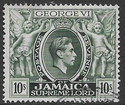 Jamaica   128   1950    10 sh   fvf  used