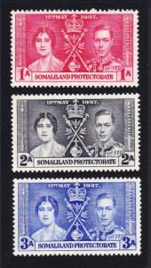 Somaliland George VI Coronation 3v SG#90/92