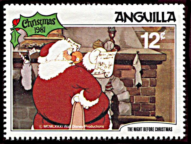 Anguilla 459, MNH, Disney The Night Before Christmas 1981