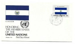 United Nations #336 15c Flag Series 1980, El Salvador, Artmaster FDC