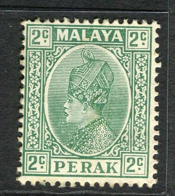 MALAYA; PERAK 1935 early Sultan issue Mint hinged 2c. value