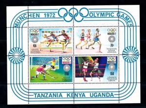 [55426] East Africa Kenya 1972 Olympic games Munich Athletics Hockey MNH Sheet