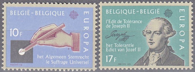 belgium  scott no 1116-17  mnh