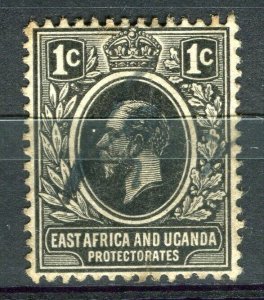 BRITISH KUT; Early 1900s GV postal issue with fiscal cancel on 1c.