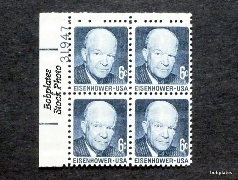 BOBPLATES #1393 Eisenhower Zip Block F-VF MintNH ~See Details for Positions