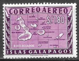 Ecuador LC2: 1.80s Map of the Archipelago, MNH, F-VF