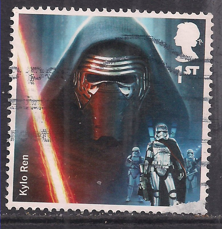 GB 2015 QE2 1st Star Wars ( 1st Issue)' Kylo Ren 'used SG 3769 ( G480 ) Thin