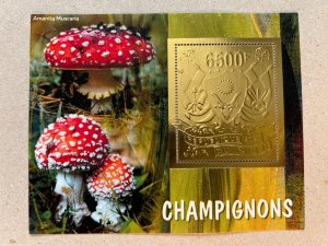 Stamps. Plants,Mushrooms  5 blocks Foil Gold perforated NEW 2023 year