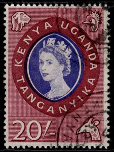 KENYA UGANDA TANGANYIKA QEII SG198, 20c violet-blue & lake, FINE USED. Cat £30.