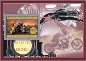 Guinea - American Motorcycles - Souvenir Sheet - 7B-2009