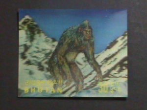 ​BHUTAN- 1970 SC#117B  ABOMINABLE SNOW MAN  3D MNH STAMP- VERY FINE