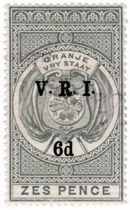 (I.B) Orange Free State Revenue : Duty Stamp 6d (VRI)