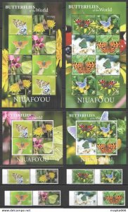 2020 Niuafo'Ou Butterflies !!! Sale Flora & Fauna 2Sh+2Kb+Full Set ** Nw725-30