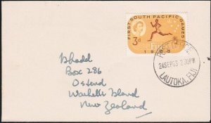 FIJI 1963 cover to NZ - POST OFFICE LAUTOKA cds............................B2500