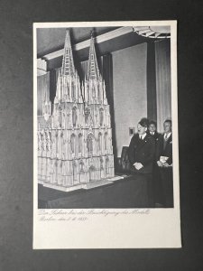 Mint 1933 Nazi Germany RPPC Postcard Hitler and Cologne Church Kolner Doms