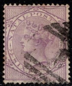 1874 Natal South Africa Scott #- 54 Queen Victoria 6d Used