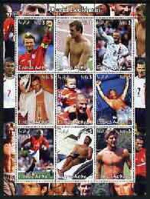 ERITREA SHEET FOOTBALL SOCCER DAVID BECKHAM SPORTS