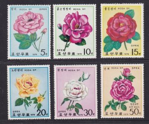 Korea DPR   #1791-1796  MNH 1979  roses