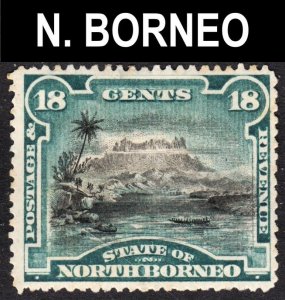 North Borneo Scott 66 F to VF mint OG HHR.  FREE...