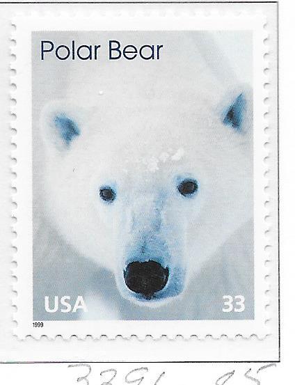 US#3291 $0.33 Polar Bear - Arctic Animals (MNH) CV $0.85