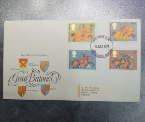 GB  Stamps  FDC  Great Britons   1974    2  ~~L@@K~~