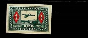 LITHUANIA Sc C5a LH ISSUE OF 1921 - IMPERF STAMP - (AO23)