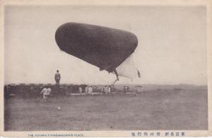 Japan 1906 Black & White Post Card of the Aoyama Airshow. Zeppelin Type