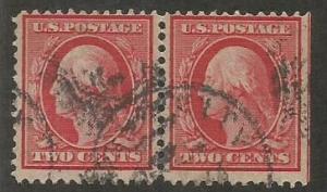 U.S. Scott #358 Washington Stamp - Used Pair