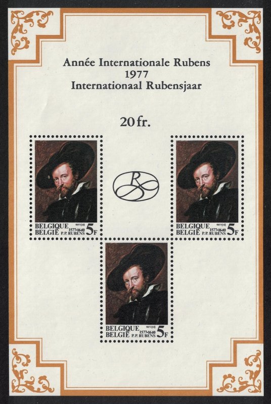 Belgium 400th Birth Anniversary of Peter Paul Rubens MS 1977 MNH SG#MS2498